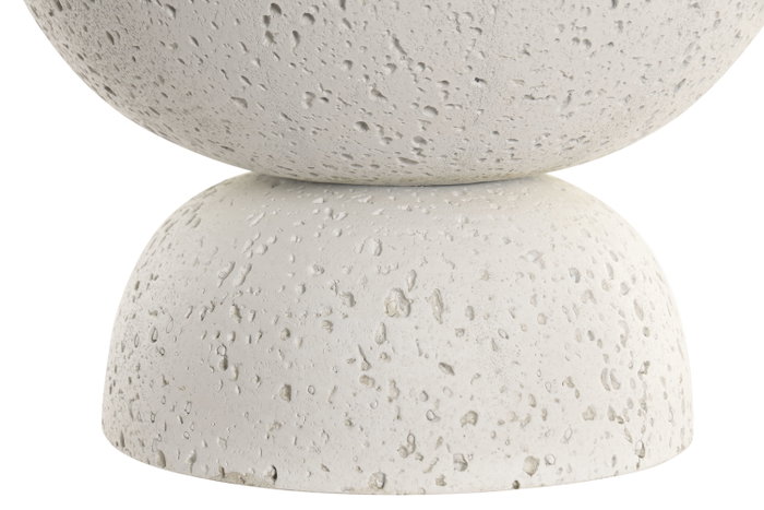 DKD Home Decor Macetero de Fibra de Vidrio Rugoso Blanco 35x35x60 cm