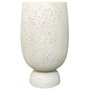 DKD Home Decor Macetero de Fibra de Vidrio Rugoso Blanco 35x35x60 cm