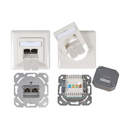 EFB Elektronik Toma de datos Cat.6 250MHz 2xRJ45 Blanco