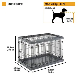 Ferplast Jaula Perro Superior 90 92 x 58,5 x h 62,5 cm
