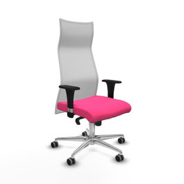 PIQUERAS Y CRESPO Sillón Albacete Rosa y Blanco con Mecanismo Sincro