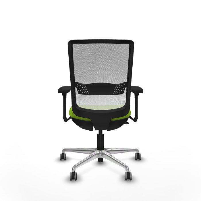 PIQUERAS Y CRESPO Silla de oficina Haches con mecanismo Sincro/Traslack, Pistacho y Blanco