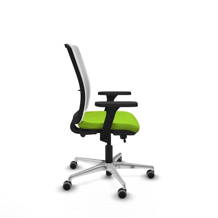 PIQUERAS Y CRESPO Silla de oficina Haches con mecanismo Sincro/Traslack, Pistacho y Blanco