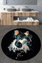 Mijölnir Dog Circle Djt 140 Alfombrilla de Baño Redonda de Poliéster Antibacteriana Antideslizante Lavable 140 cm