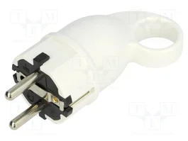 PAWBOL Enchufe Macho Uni-Schuko Blanco 16A 250V