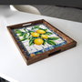 Aberto Design REF044 Bandeja de Madera Maciza 48 x 38 x 4 cm Elegante para Decoración del Hogar
