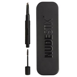 Brow Stylus, Impermeable, Doble extremo, Lápiz y gel para cejas 2 en 1, Marrón ceniza, 0.2 g