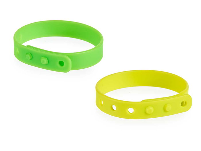 Ibergarden Pulsera Anti Mosquito con Citronella, Plástico (EVA), Surtido de Colores, 5x1x5 cm (Set de 48)