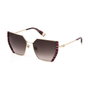 Furla SFU786V Gafas de sol doradas con montura geométrica