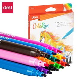 Deli Colorun 12 rotuladores de colores surtidos