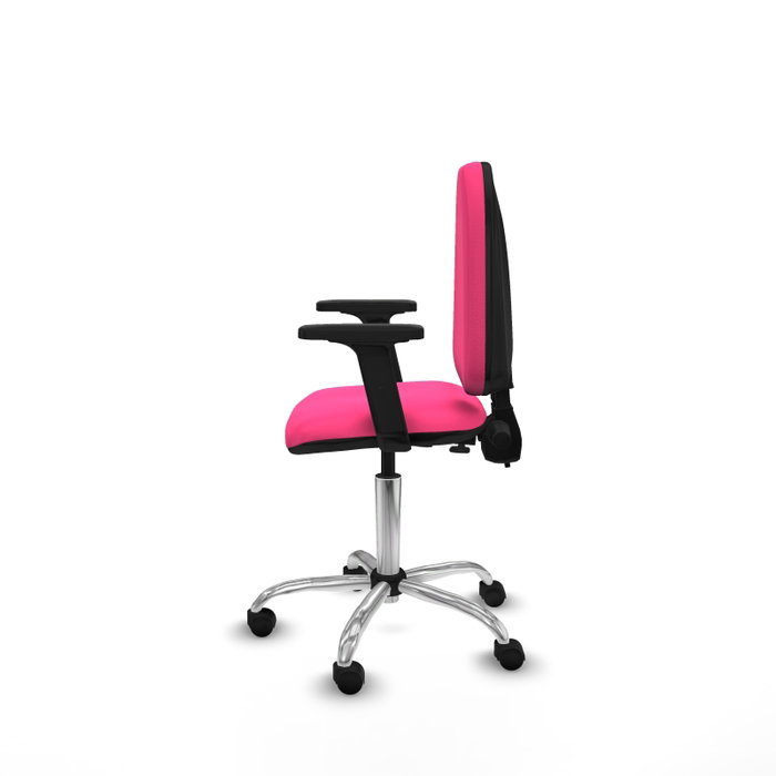 PIQUERAS Y CRESPO Silla de oficina Aýna Rosa con Similpiel y Brazos 2D
