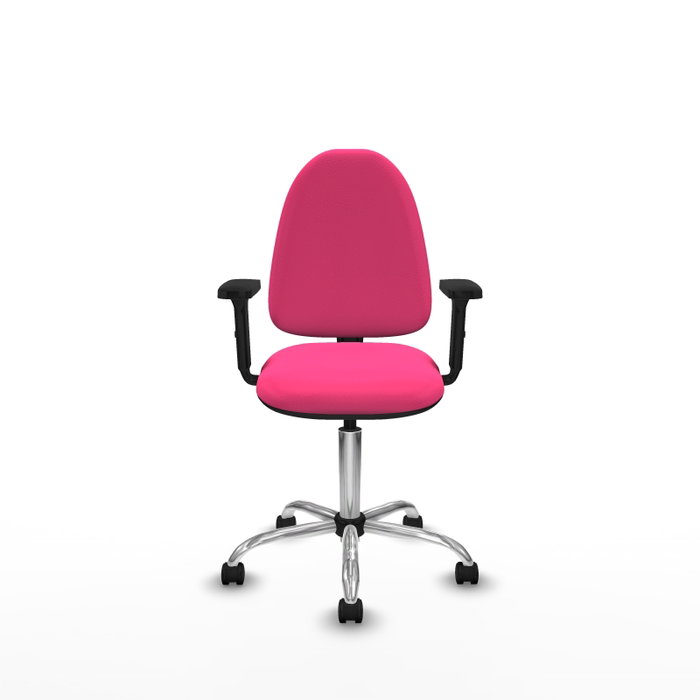 PIQUERAS Y CRESPO Silla de oficina Aýna Rosa con Similpiel y Brazos 2D
