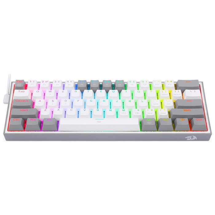 Redragon K617 Fizz Teclado Mecánico Gaming RGB White/Grey Layout Polaco USB-C