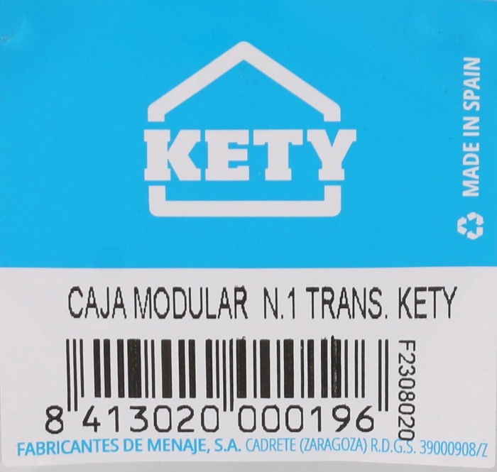 Inde Caja Ordenación Modular 8 cm x 8 cm x 5,3 cm (36 Unidades)