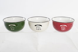 DKD Home Decor Set de 6 Cuencos de Porcelana Montaña, 500ml