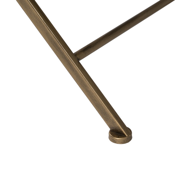 Mesa Oro Metal-Cristal 61 X 36 X 59 cm