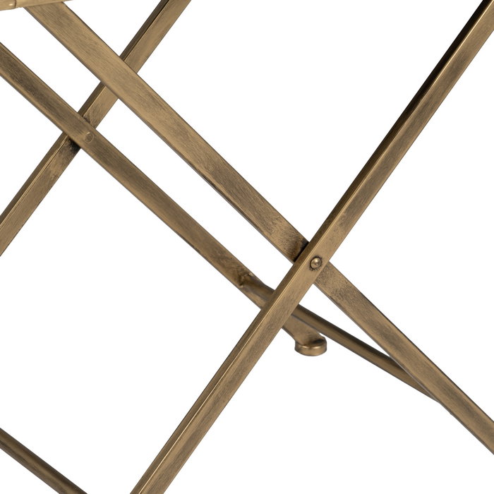 Mesa Oro Metal-Cristal 61 X 36 X 59 cm