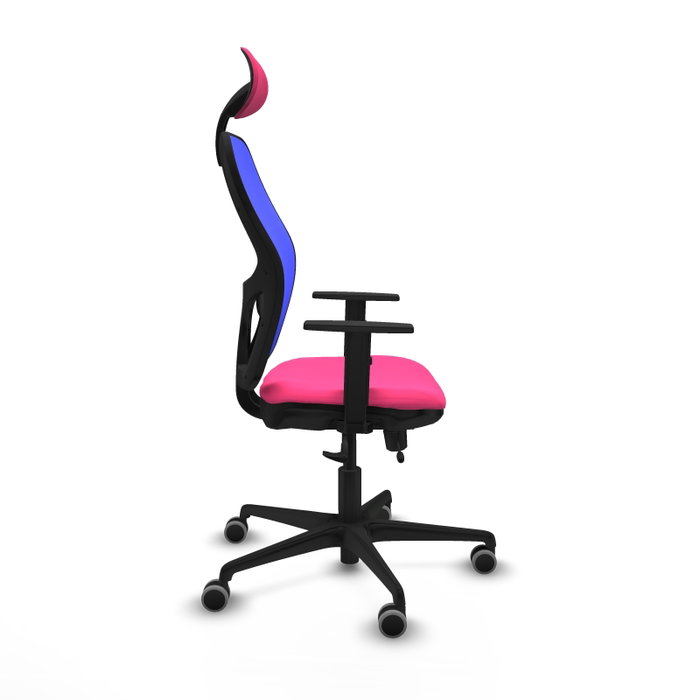 PIQUERAS Y CRESPO Silla de oficina Jorquera Sincro/Traslack Rosa y Azul