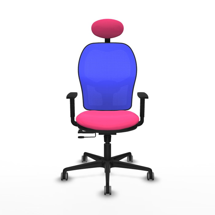 PIQUERAS Y CRESPO Silla de oficina Jorquera Sincro/Traslack Rosa y Azul