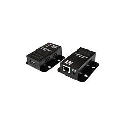 LogiLink Extensor USB 2.0 Cat.5 de 50 m, 1 puerto, montable, PoE, negro