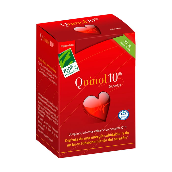 100% Natural Quinol 10 50mg 90 perlas Complemento Alimenticio con Ubiquinol y Vitaminas 100% Natural Quinol 10 50mg 90 perlas Complemento Alimenticio con Ubiquinol y Vitaminas