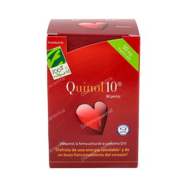 CIEN POR CIEN NATURAL Quinol 10 50Mg. 90 Perlas Ubiquinol Coenzima Q10 Energía Vitalidad