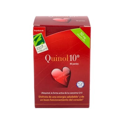 CIEN POR CIEN NATURAL Quinol 10 50Mg. 90 Perlas Ubiquinol Coenzima Q10 Energía Vitalidad CIEN POR CIEN NATURAL Quinol 10 50Mg. 90 Perlas Ubiquinol Coenzima Q10 Energía Vitalidad