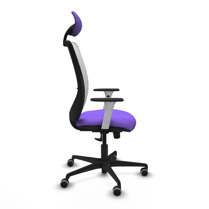 PIQUERAS Y CRESPO Silla de oficina Zulema con mecanismo Sincro, Lila y Blanco PIQUERAS Y CRESPO Silla de oficina Zulema con mecanismo Sincro, Lila y Blanco