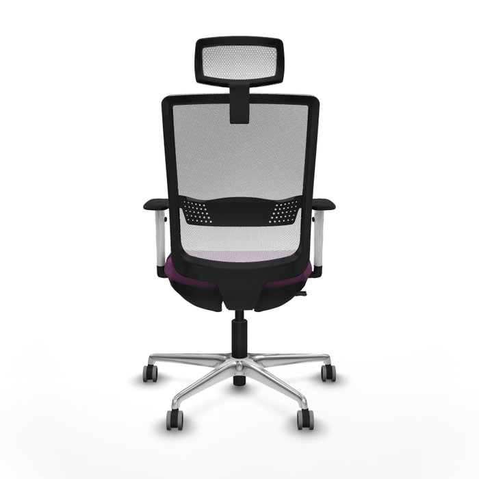 PIQUERAS Y CRESPO Silla de oficina Haches con mecanismo Sincro/Traslack, Morado y Blanco