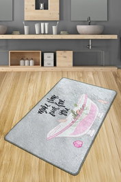 Mjölnir Djt Alfombrilla de Baño de Poliéster, Confort y Lujo, Antibacteriana, Antideslizante, 80 x 100 cm