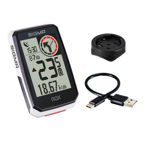 Sigma Sport ROX 2.0 - Ciclocomputador GPS Inalámbrico para Bicicleta con Navegación, Compatible con E-Bikes, Pantalla 2" (5,08 cm), Negro y Blanco - Ref. 01051