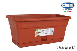 Dem Jardinera Con Plato 40 x 20 cm "Squares" (12 Unidades)