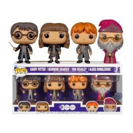 Funko Pop Harry Potter Pack 4 Figuras Vinilo 9cm Harry, Hermione, Ron y Dumbledore