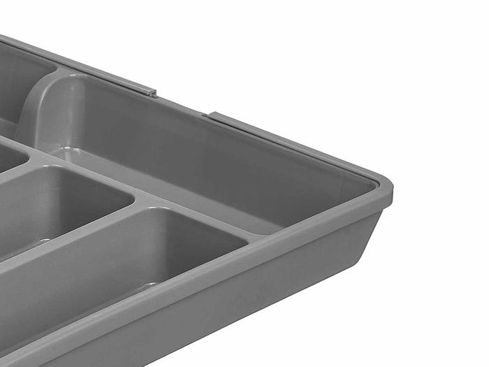 Kinvara Cubertero Plegable Blanco y Gris 36 x 4 x 27 cm (Set de 12)