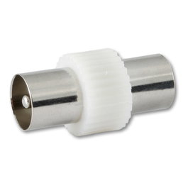 Kathrein EMU 01 Acoplador coaxial Macho/Macho Conector IEC Plata Blanco