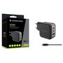 Conceptronic ALTHEA17B Cargador GaN de 67W con 3 Puertos (2x USB-C, 1x USB-A)