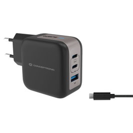 Conceptronic Cargador ALTHEA17B 67W con 2x USB-C y 1x USB-A