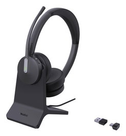 Yealink BH70 Auriculares Inalámbricos Bluetooth Dual con Stand Teams, Bluetooth 5.2, USB-A