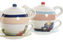 DKD Home Decor Tetera Teide 2023 de Dolomita, 750 ml, Surtido de 2 Unidades