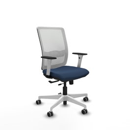 PIQUERAS Y CRESPO Silla de oficina Haches Azul Marino y Blanco