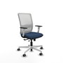 PIQUERAS Y CRESPO Silla de oficina Haches Azul Marino y Blanco