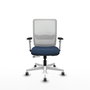 PIQUERAS Y CRESPO Silla de oficina Haches Azul Marino y Blanco
