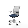 PIQUERAS Y CRESPO Silla de oficina Haches Azul Marino y Blanco