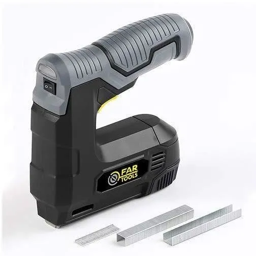 FARTOOLS Grapadora y Clavadora Eléctrica 3.6V para Grapas hasta 12mm y Clavos hasta 10mm, 30 golpes/min, Carga USB FARTOOLS Grapadora y Clavadora Eléctrica 3.6V para Grapas hasta 12mm y Clavos hasta 10mm, 30 golpes/min, Carga USB