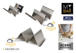 Inde Soporte Para 2 Tacos My Bar 10 cm Ancho x 5 cm Alto x 15 cm Largo (24 Unidades)