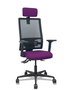 PIQUERAS Y CRESPO Silla Bormate con Mecanismo Asincro, Asiento Morado y Respaldo de Malla Negro