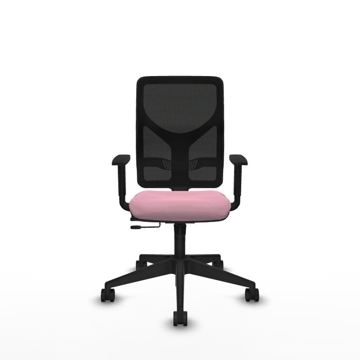 Silla de oficina Motilla con mecanismo Sincro/Traslack tapizada con Tela color Rosa y malla color Negro. Equipada con lumbar 1D, Brazos 1D y Ruedas 65mm nailon Silla de oficina Motilla con mecanismo Sincro/Traslack tapizada con Tela color Rosa y malla color Negro. Equipada con lumbar 1D, Brazos 1D y Ruedas 65mm nailon