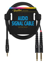 Boston Cable Jack 3.5 a 2 x 6.3 Mono 3 Metros
