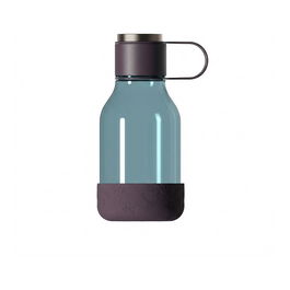 ASOBU Botella Comedero para Perro con Tazón, 1.5 Litros, Tritan, Color Burdeos