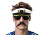 Gafas de Disfraz de Capitán Marino con Visera y Bigote